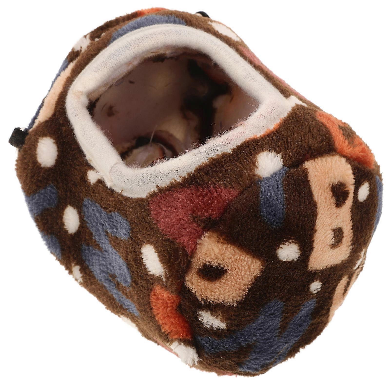 Small Animal Warm Bed Flannel Nest For Hamster Squirrel Resting Sleeping Random Color 1Pack