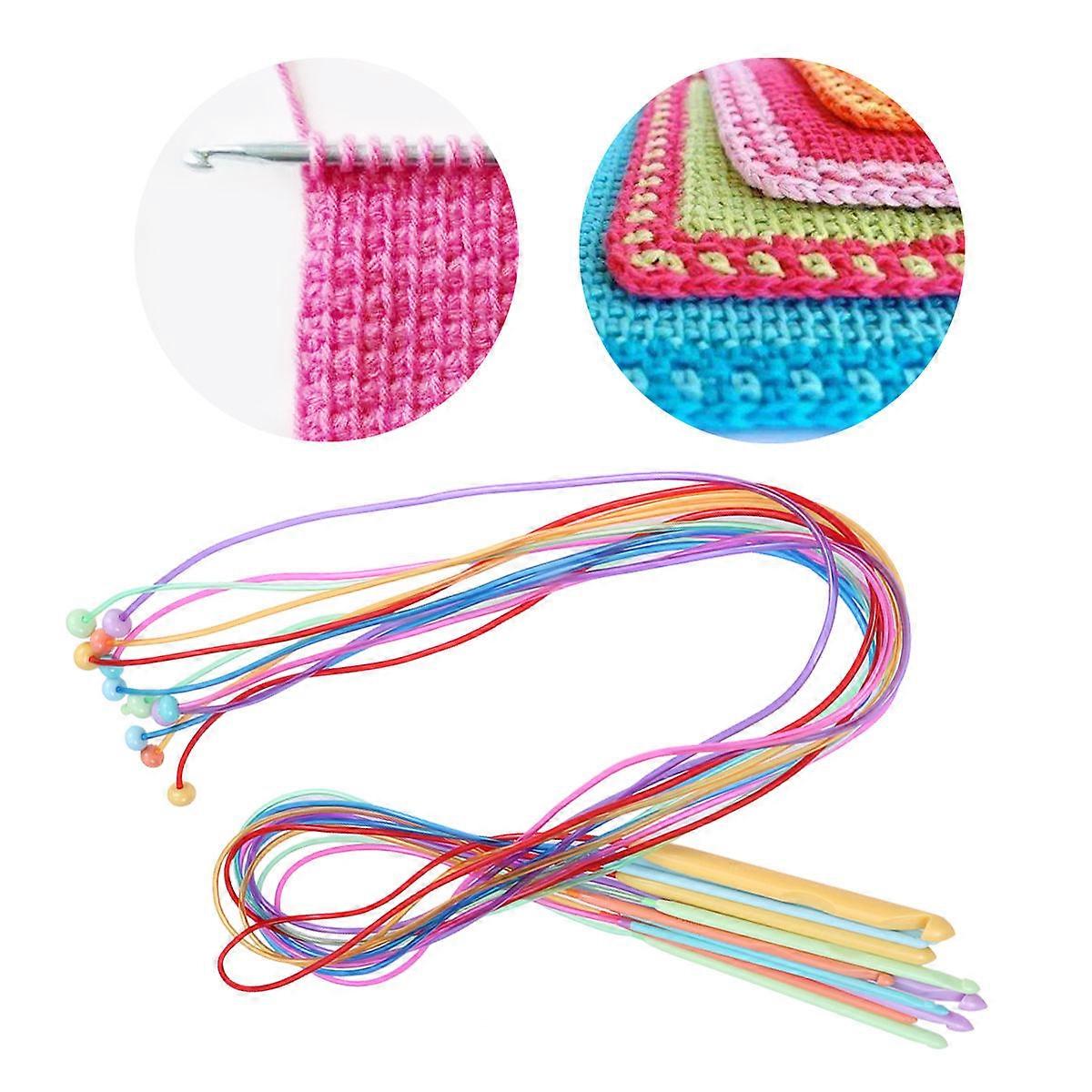 Carpet Crochet Hooks Hook Rug Kits DIY Activities Assorted Color 12Pcs