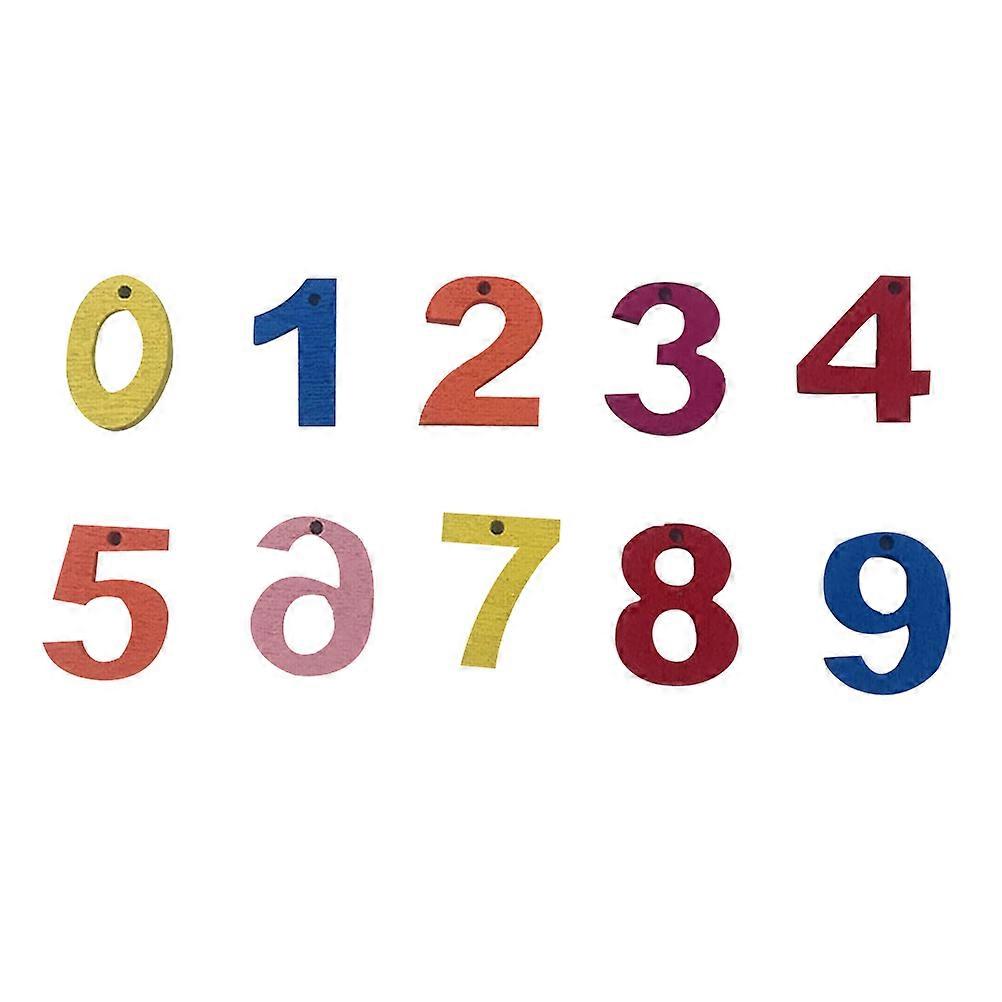 Värikkäät muoviset numerosirut tee-se-itse-askarteluun ja koristekäyttöön valikoitu väri 100kpl