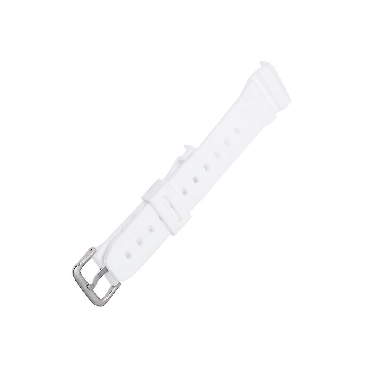 White Rubber Watch Band Compatible for Replacement 16mm Strap Fits Daily Style and Occasions