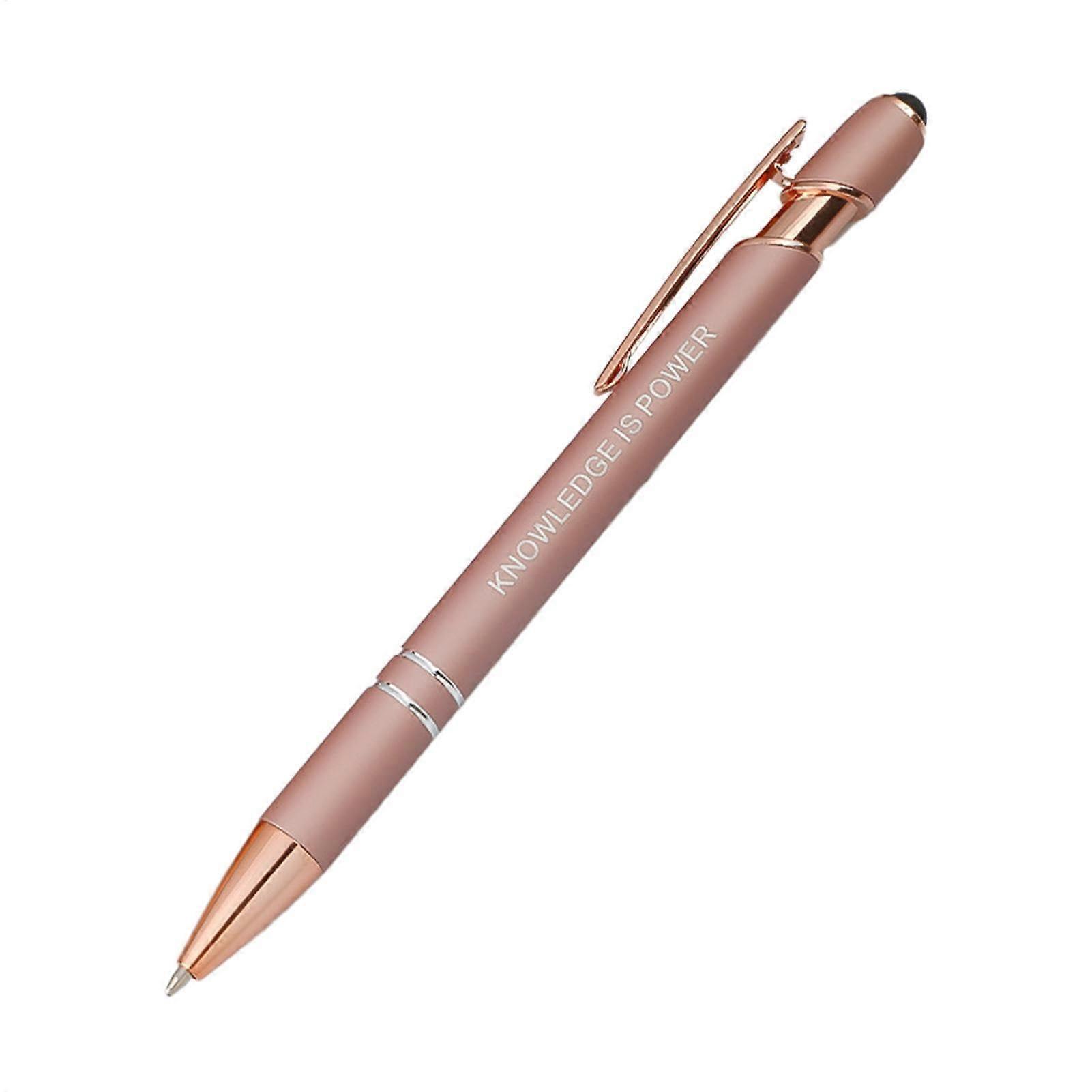 Portable Office Supplies Ballpoint Pen with Smooth Ink and Touch Screen Stylus, Retractable Design, Model 2E