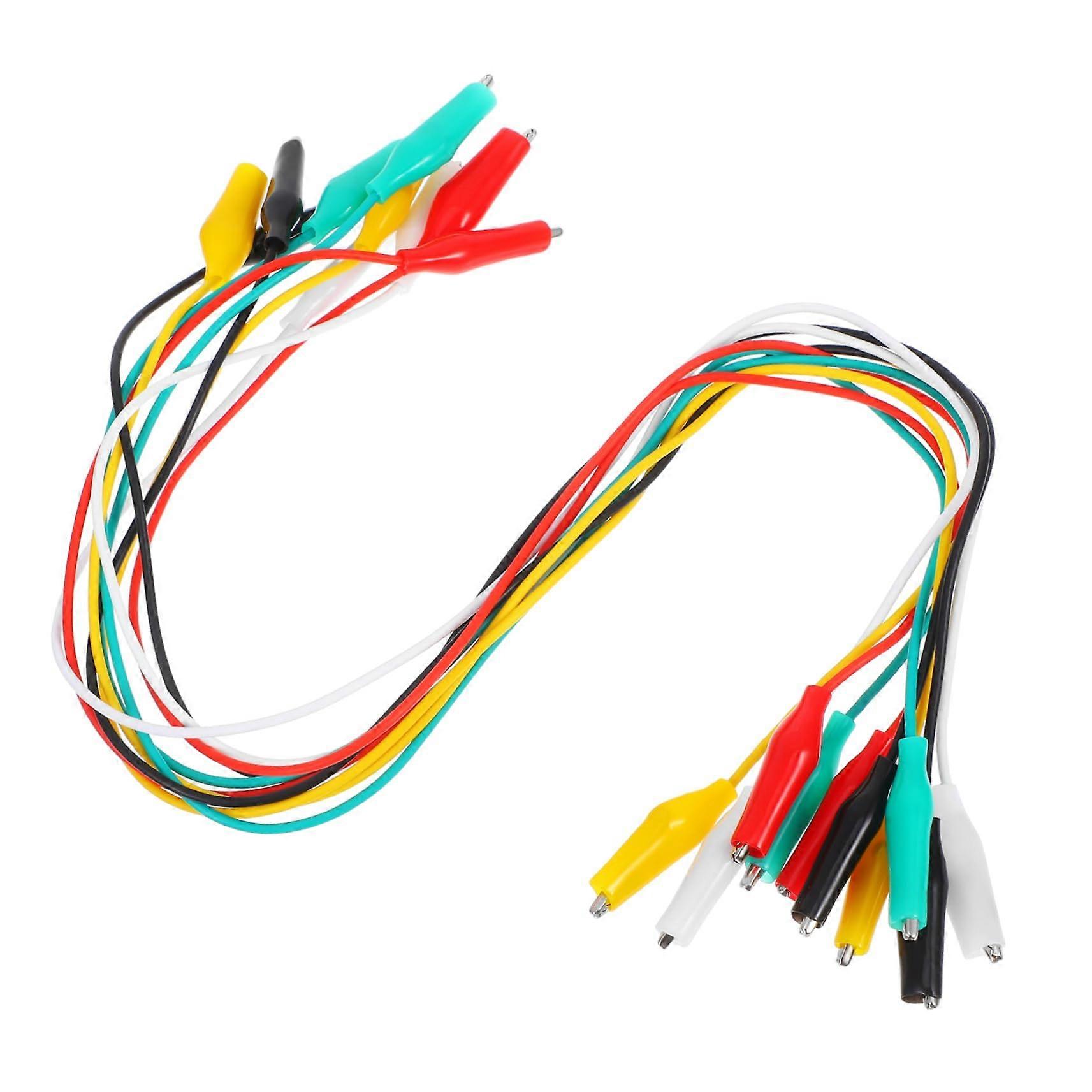 Pack of 10 Test Leads with Crocodile Clip, Insulating Clip, Car Tester