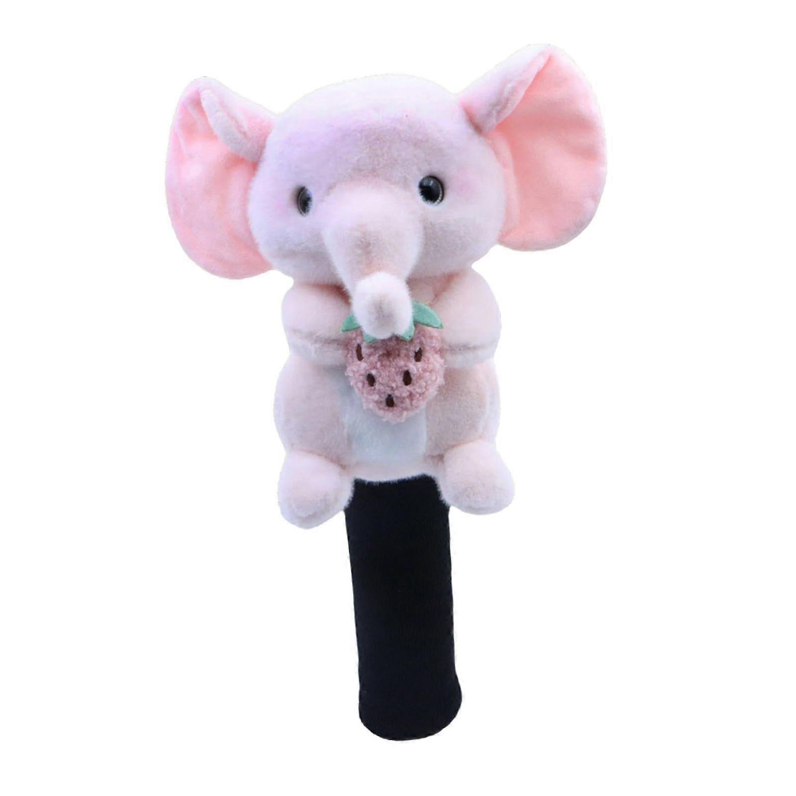 Golf club head cover made of cartoonstyle wood for scratch protection and style, pink