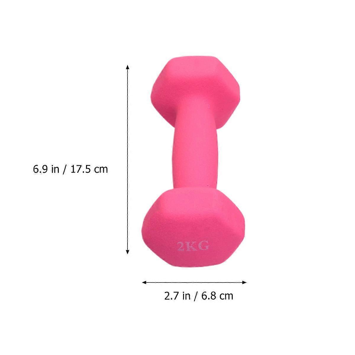 One Pair Exercise Dumbbells Frosted Dumbbells Lady Barbells Hand Bar For Yoga Fitness Lose Weight Random Color (2kg)
