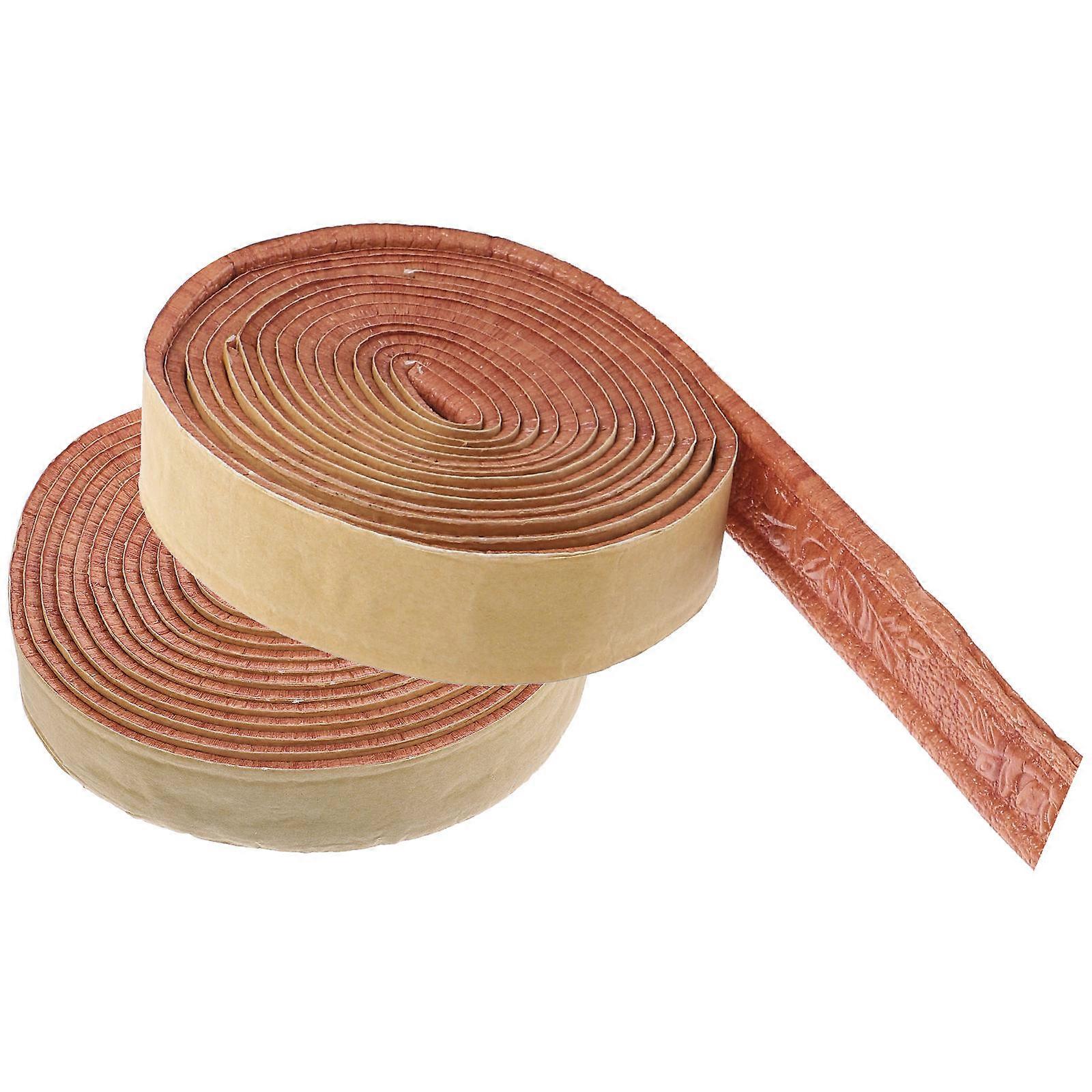Moulding Wall Trim Flexible Molding Trim Corner Protection Easy To Brown 4x230x0.5cm 2Set