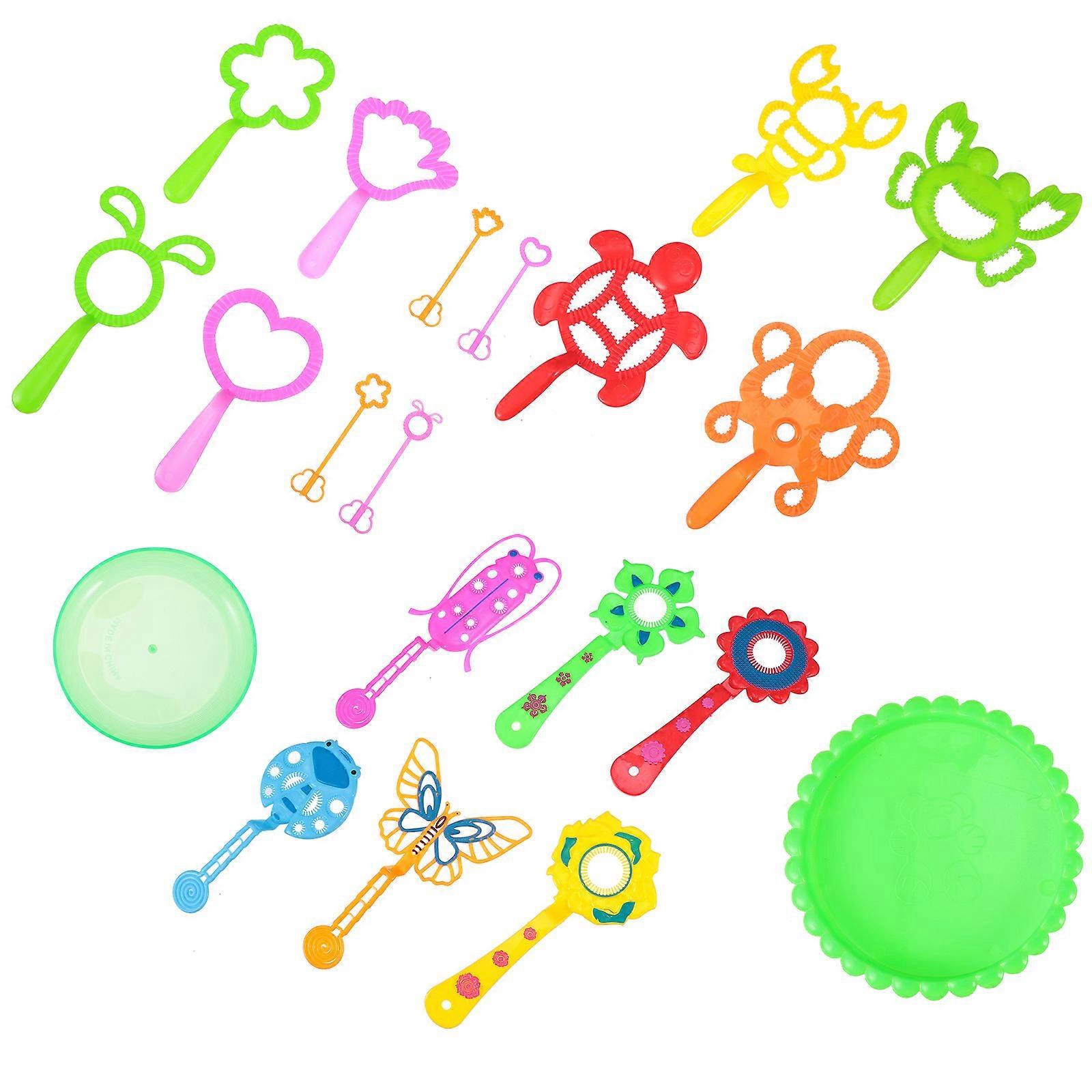 Kids Bubble Wand Set for Outdoor Games and Activities Assorted Color Safe Material 3 Sets