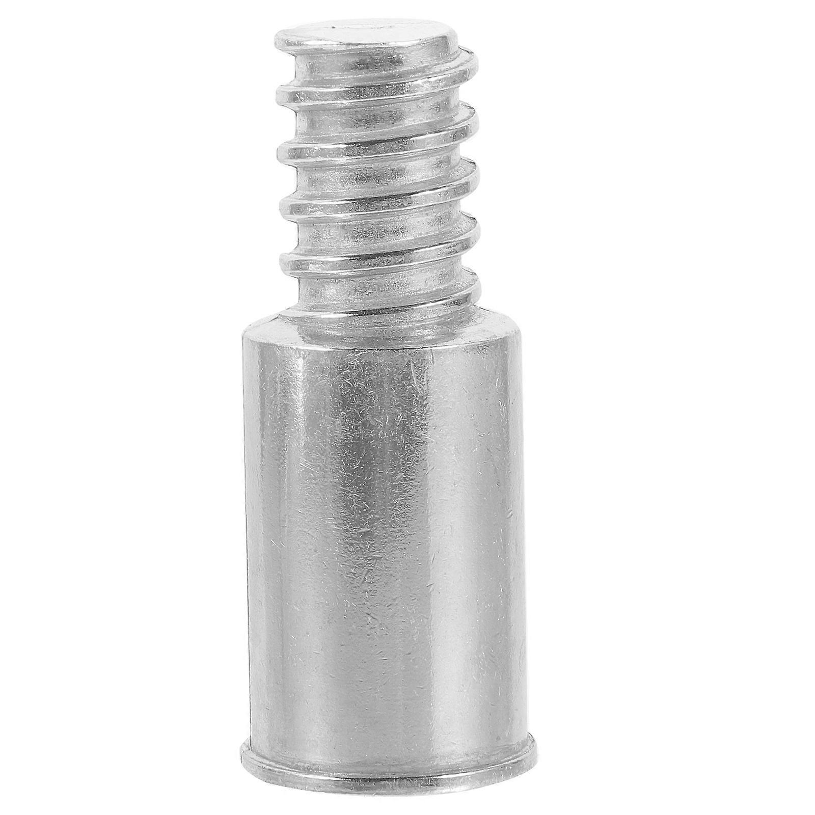 Metal Broom Handle Connector Threaded End Pole Adapter Cleaning Tools 1 Set Silver