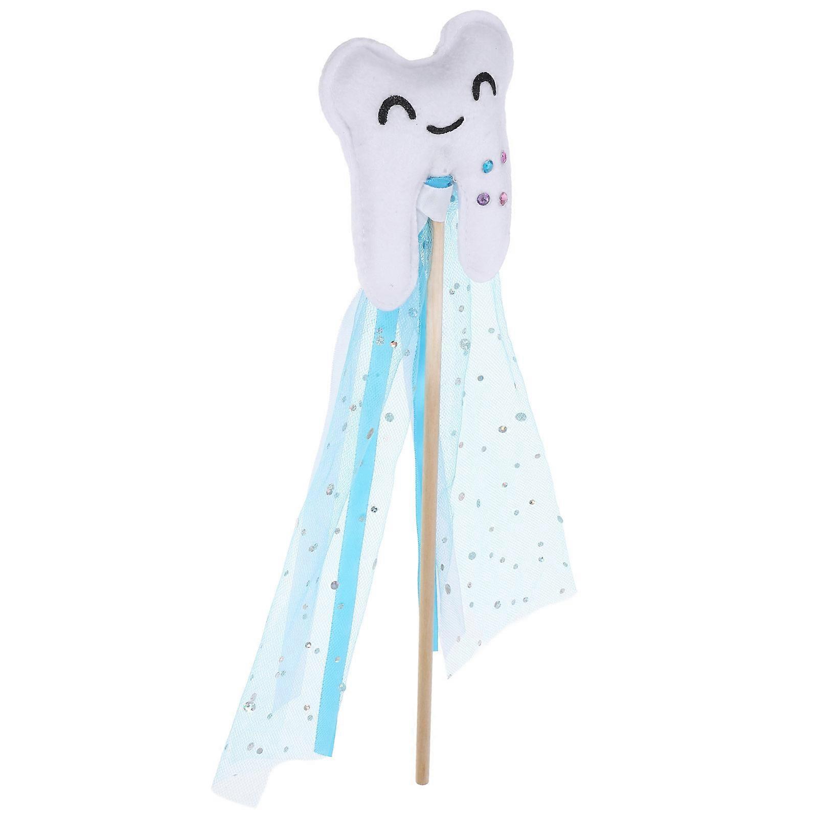 Fairy Wand with Ribbon Unique Teeth Design Lightweight Party Accessory for Performances and Celebrations