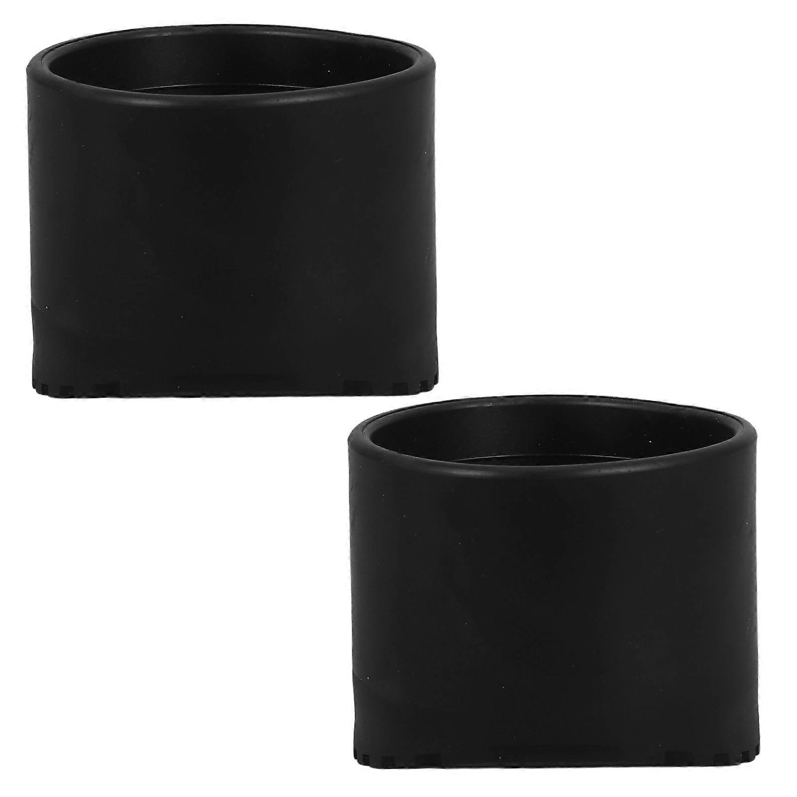Ladder Rubber End Cap Anti-Slip Stabilizer Protector for Telescopic Ladders Black Diameter 64mm 2Pcs