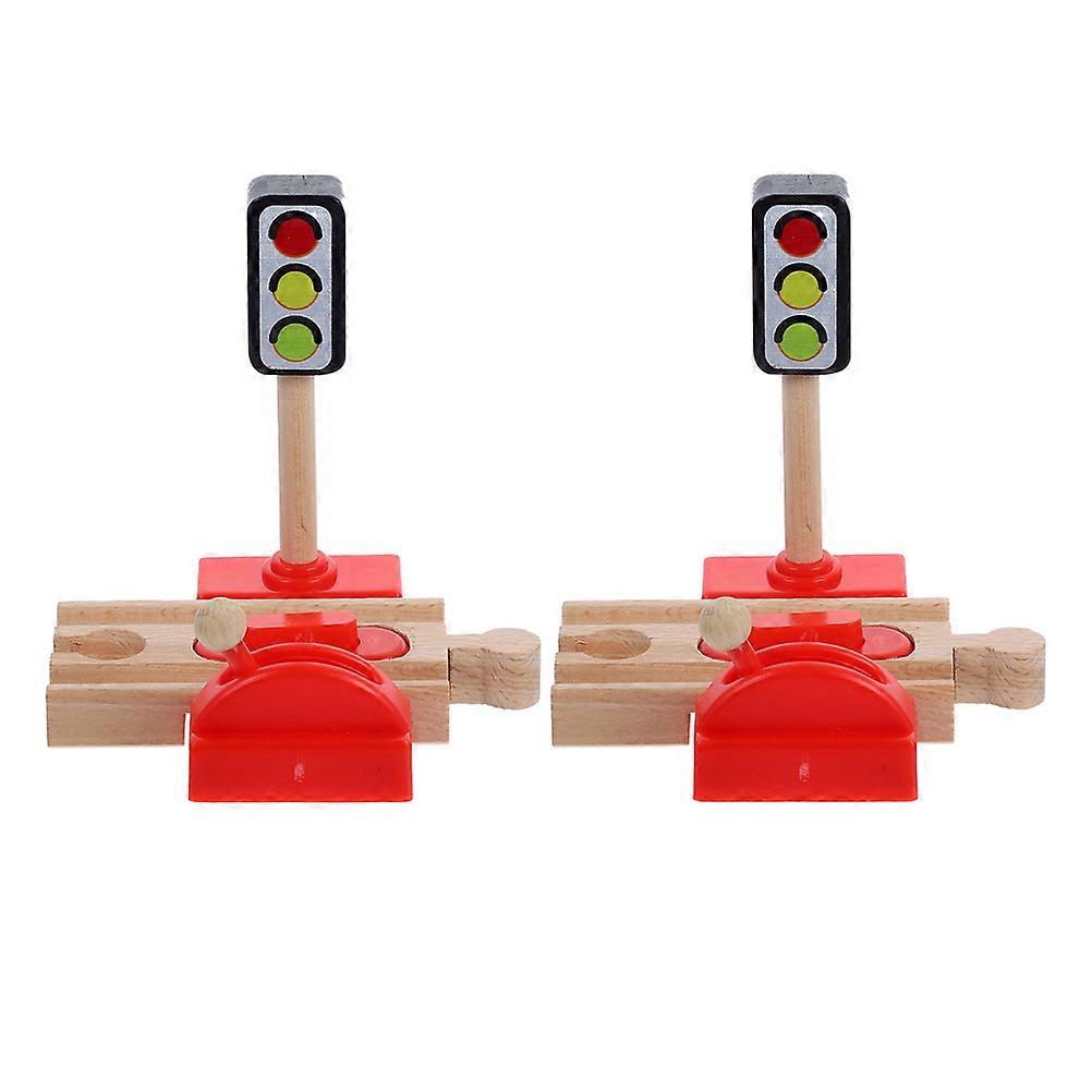 the Train Wooden Toy Platform with Realistic Scenes and Educational Features 2pcs
