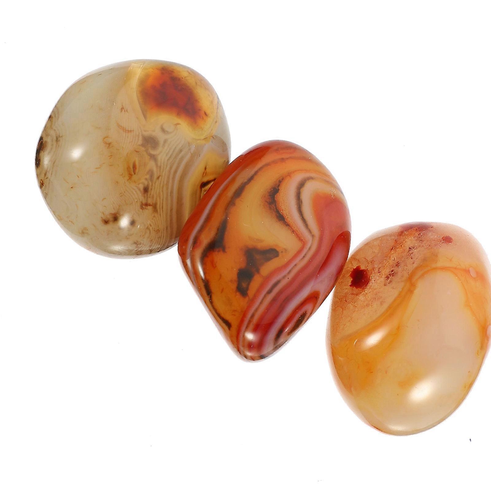 Assorted Color Sardonyx Agate Palm Stones for Hand Crafting Relaxation Meditation 3pcs 23cm