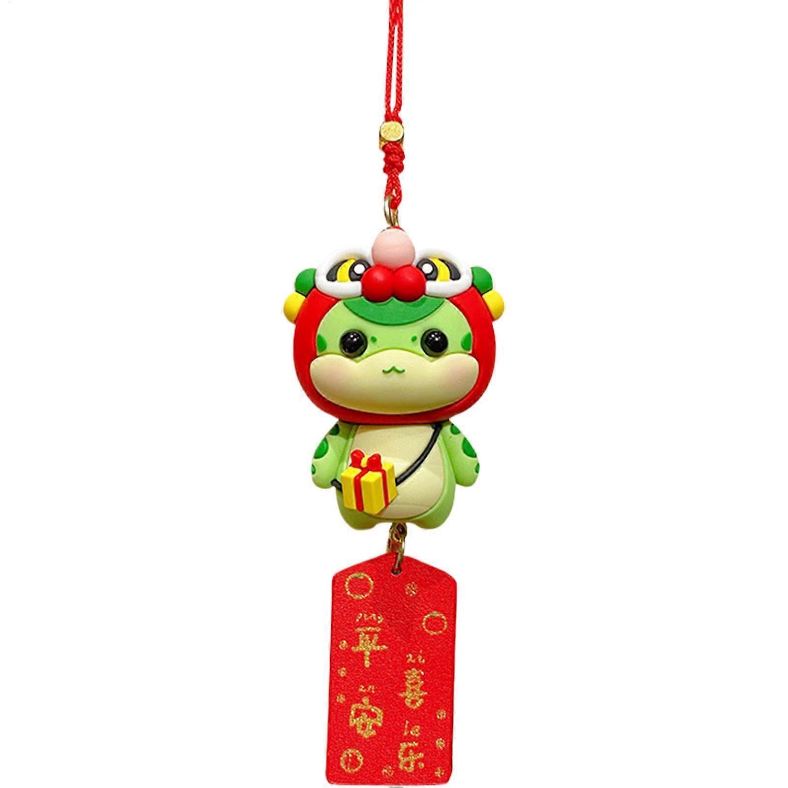 Car Pendant for Rear View Cartoon Snake Year Pendant For Car 2025 Year Of The Snake Mascot Rear View Mirror Ornament