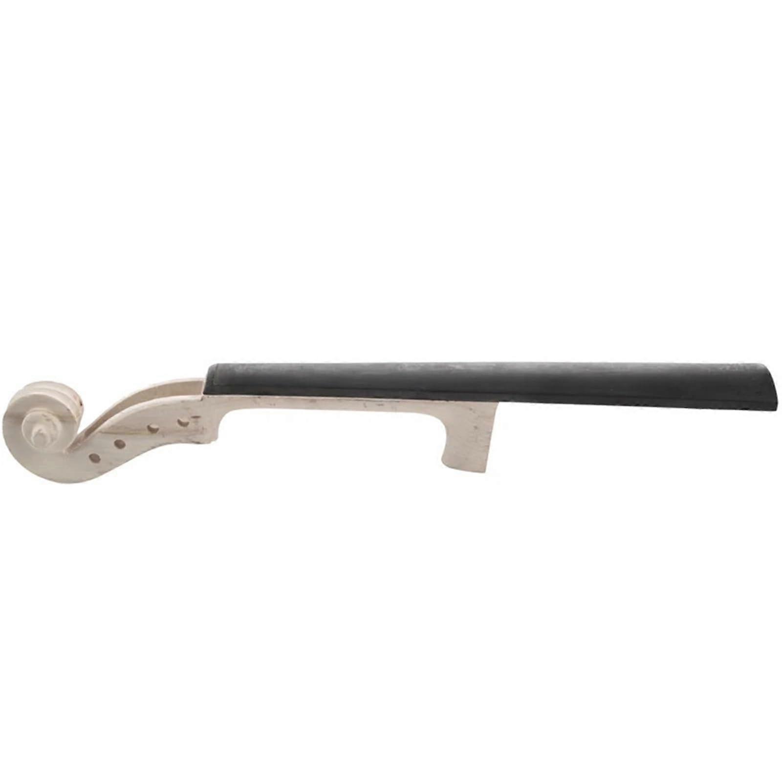 4/4 Size Maple Violin Neck with Ebony Fingerboard, Hand-Carved Scroll, Complete Violin Kit Replacement Parts Set