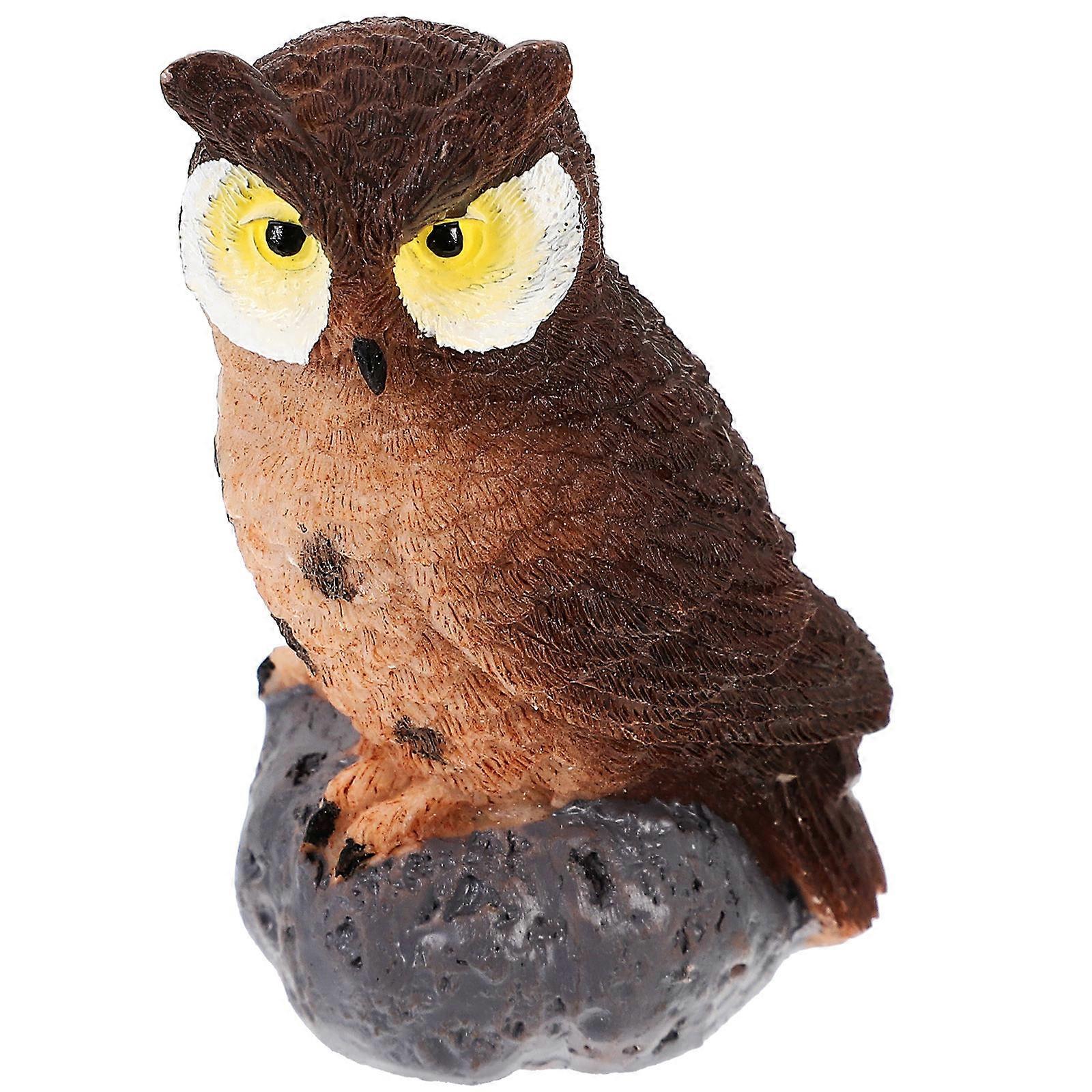 Lifelike Owl Shape Resin Home Decor Accent For Family 6.70X3.50X3.00CM 1Pcs