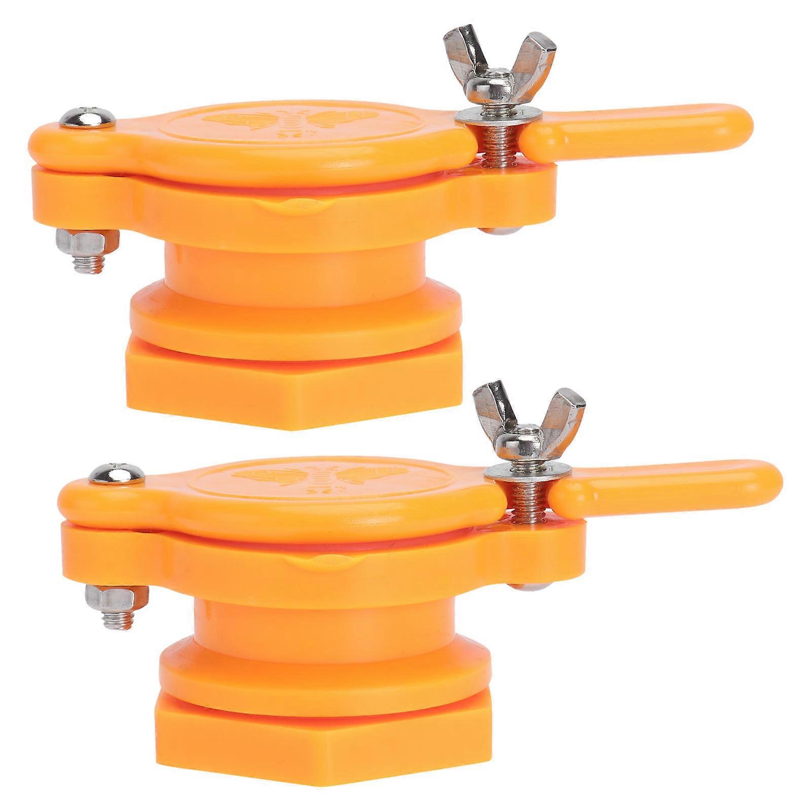 Beekeeping Accessories 2 Set Honey Extraction Tool Essential For Beekeepers 12.00X5.00X4.50cm Yellow Durable Design With Long Handle And Leakproof