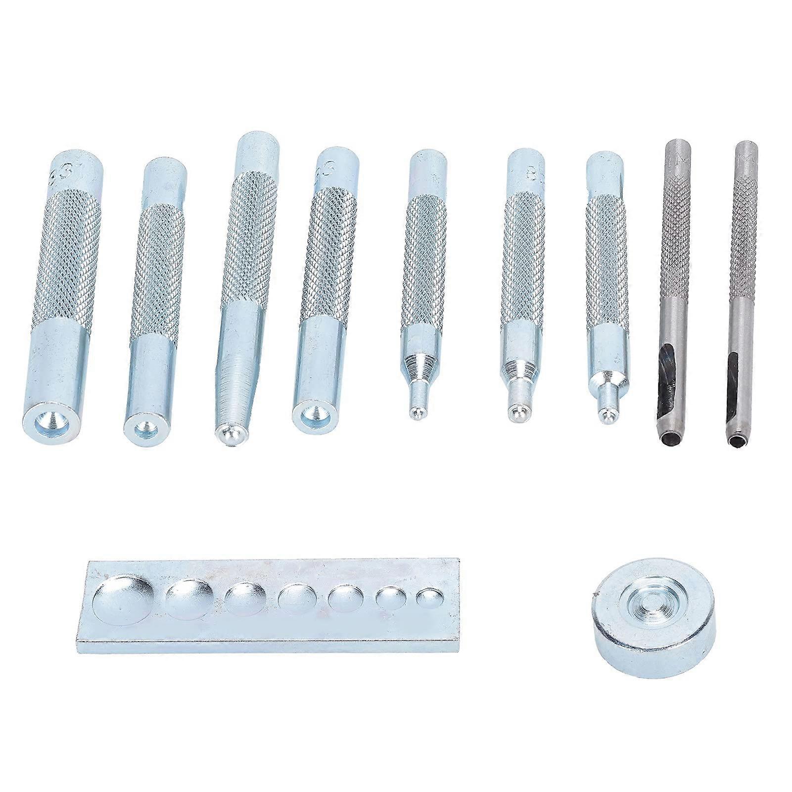 Leather Rivet Kit Riveting Tool Set With Cutter Net Setter Base Punch Hole Set Leather Craft Hardware
