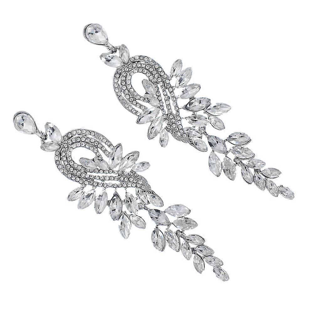 Bride Earring, Dramatic Rhinestone Drops for Formal Settings, Craftsmanship