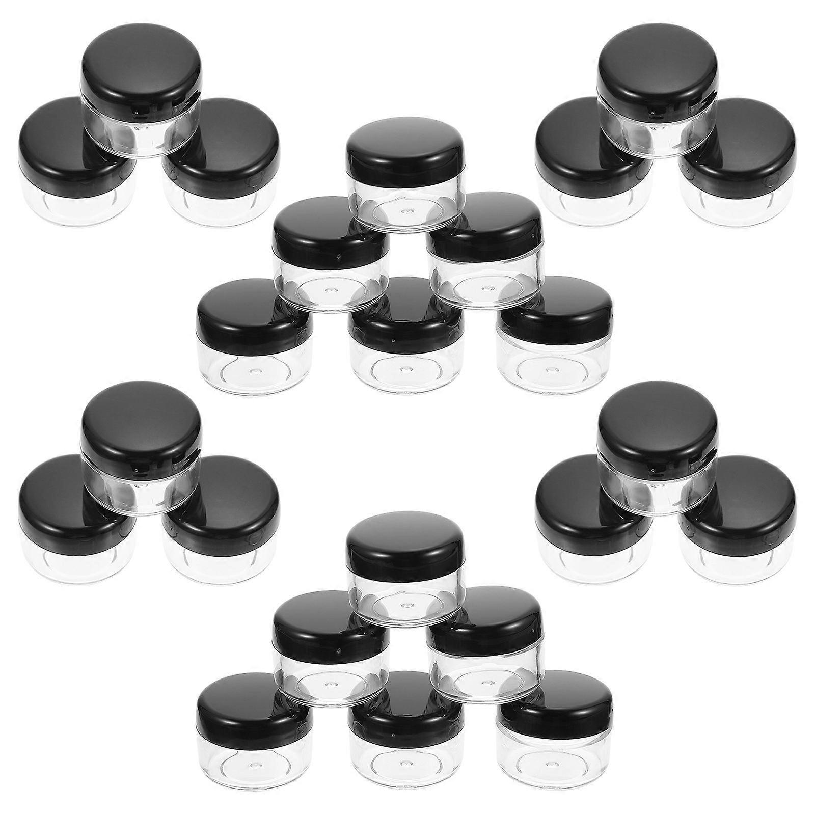 Empty Makeup Container 50Pcs Cream Sample Bottles Black Lightweight Portable Storage Refillable