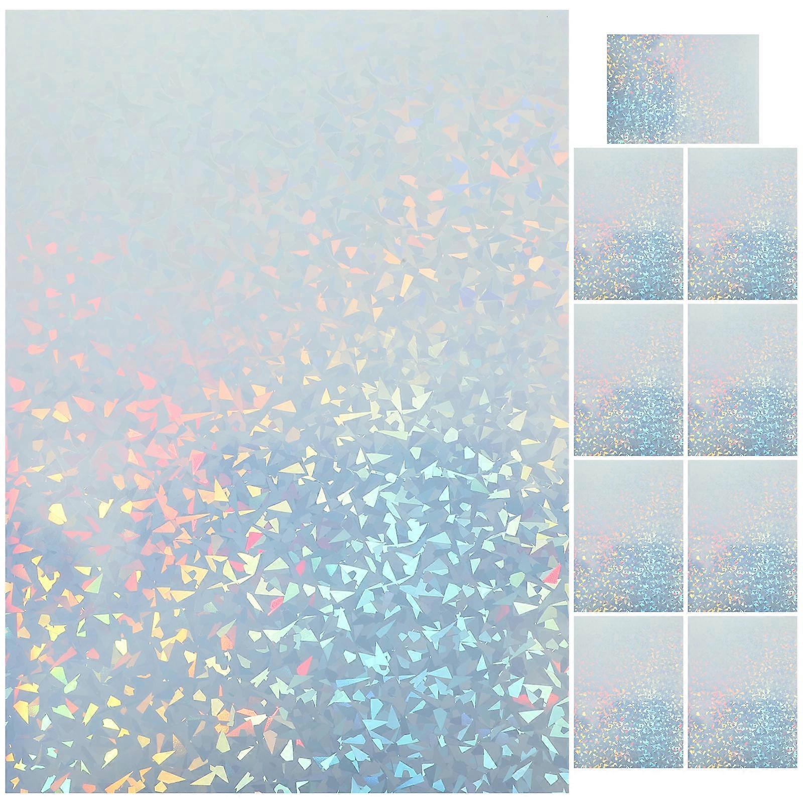 10 Sheets Waterproof Printable Holographic Sticker Paper For Shop Display DIY Design A4 Rectangular