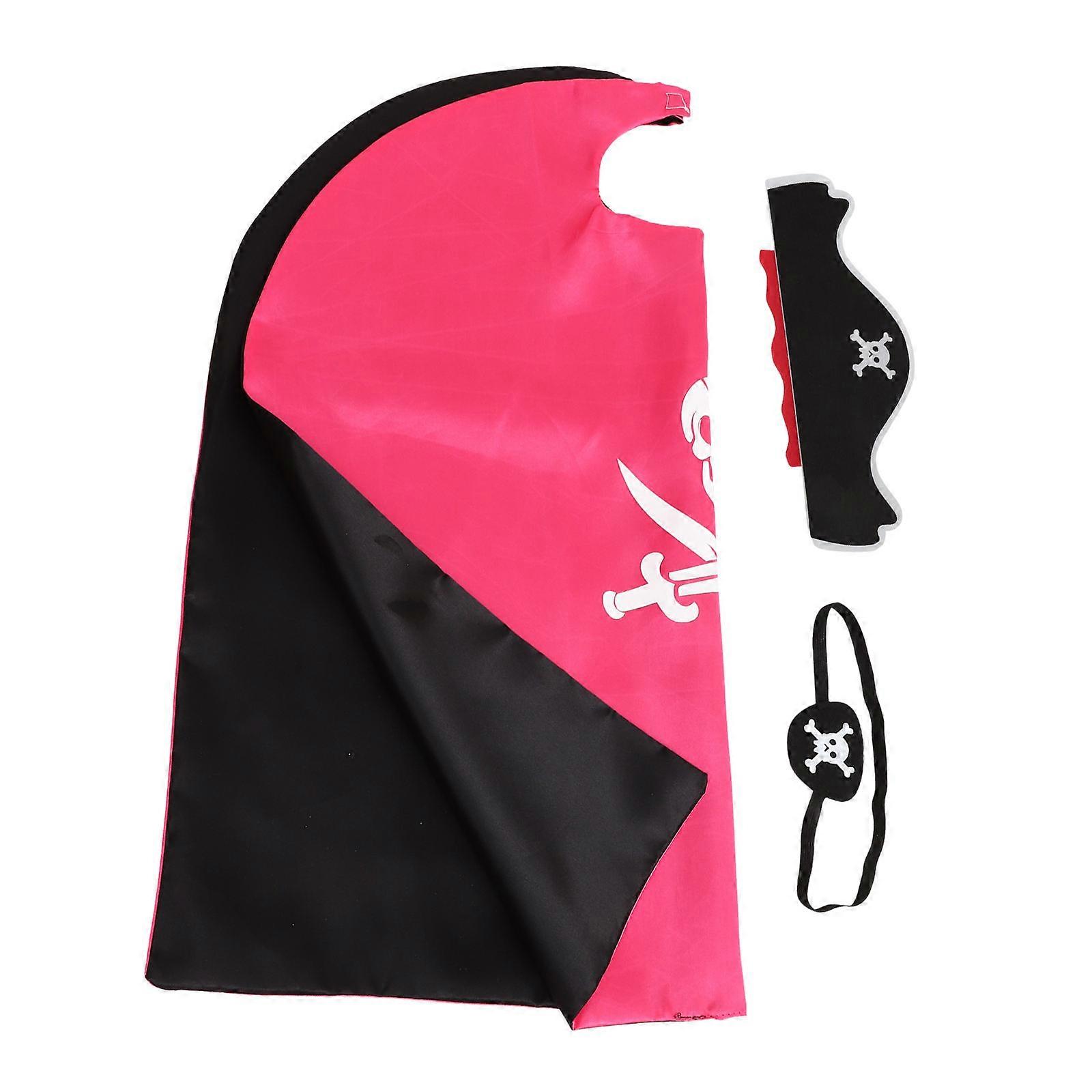 Pirate Cloak Halloween Party Prop Women Easy Wear Cape Shape 1 Set