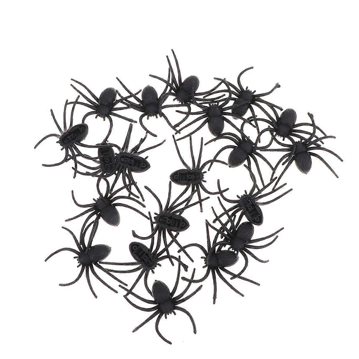 Halloween Giant Spider Toy 20 Pcs Simulation Black Decoration For Parties And Carnivals Ideal Prank Props
