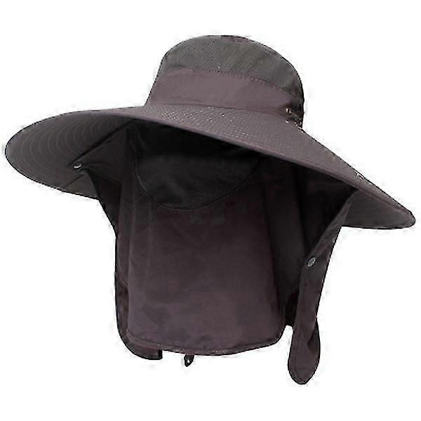 الحماية من أشعة الشمس الصيد قبعة الشمس الصيف في الهواء الطلق تسلق قبعة الشمس (رمادي غامق)