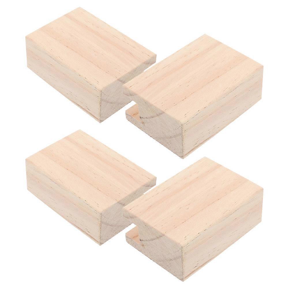 Wooden Bed Riser Height Extender For Couch Sofa Desk Chair In Khaki Color For Home Office