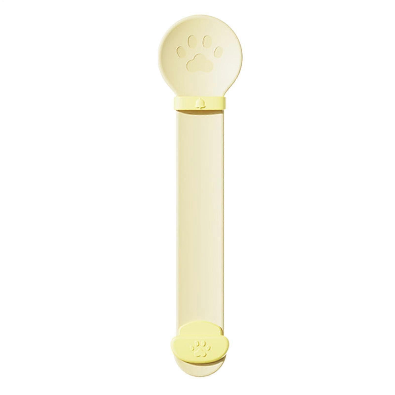 Portable Sliding Cat Spoon Dispenser for Liquid Snacks, Spoon for Cats Wet Food Squeezer Spoon