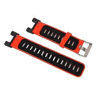 Silikon Sport Uhrenarmband Armband für Amazfit TRex und TRex Pro Rot Schwarz