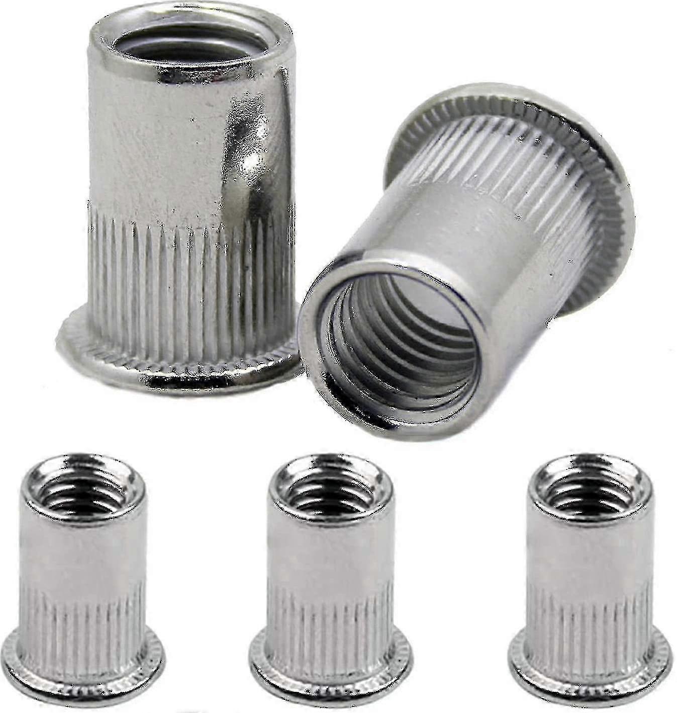 Dadi per rivetti M6 in acciaio inossidabile 100 pezzi per rivettatrice - Testa piatta in alluminio S202412303440