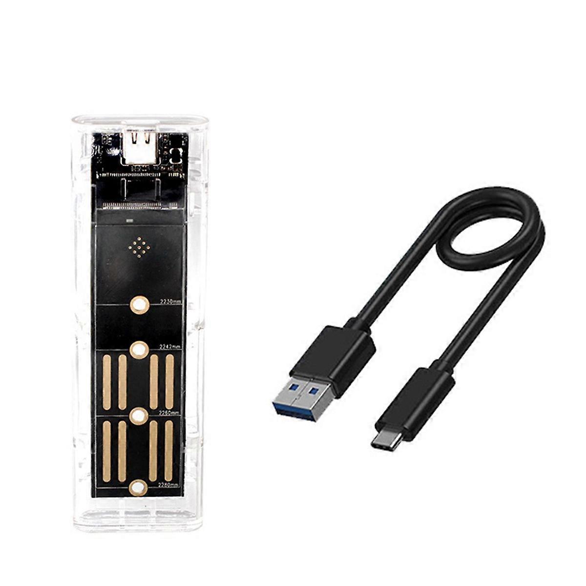 RGB M2 NVMe PCIE SSD Case M.2 NVMe SSD Enclosure 10Gbps M.2 to TYPE-C Hard Drive Enclosure for M Key SSD