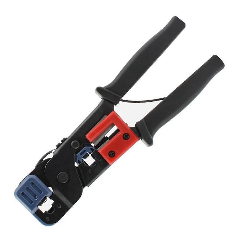 RJ45 RJ11 Crimp Tool with Cable Stripper, TAA Compliant Network Ethernet & Telephone Wire Stripping and Crimping Tool
