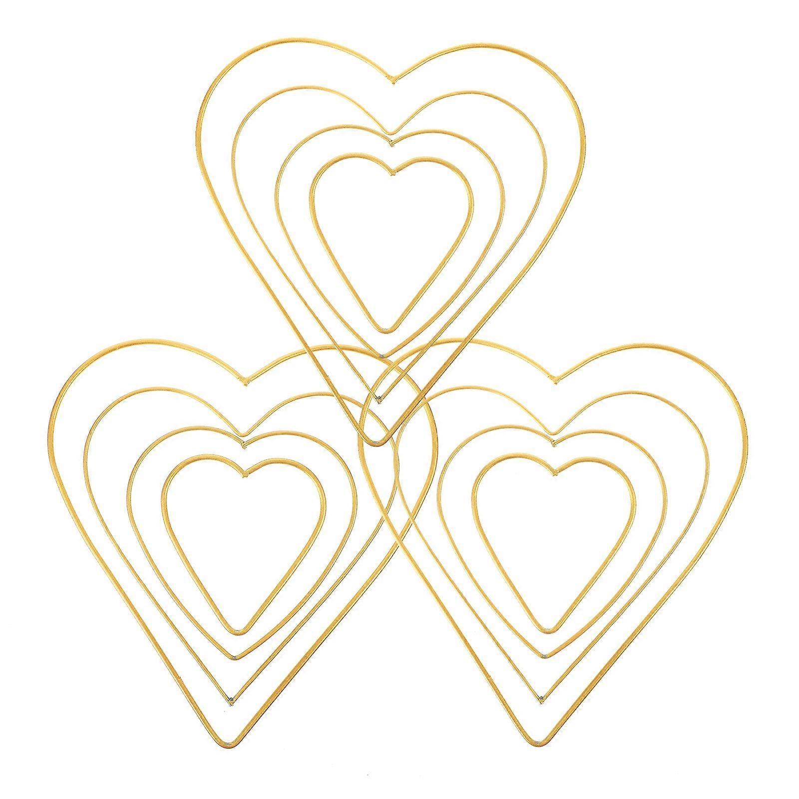 12pcs Heart-shaped Iron Ring Decorative Iron Loop Chic Dream Catcher Loop