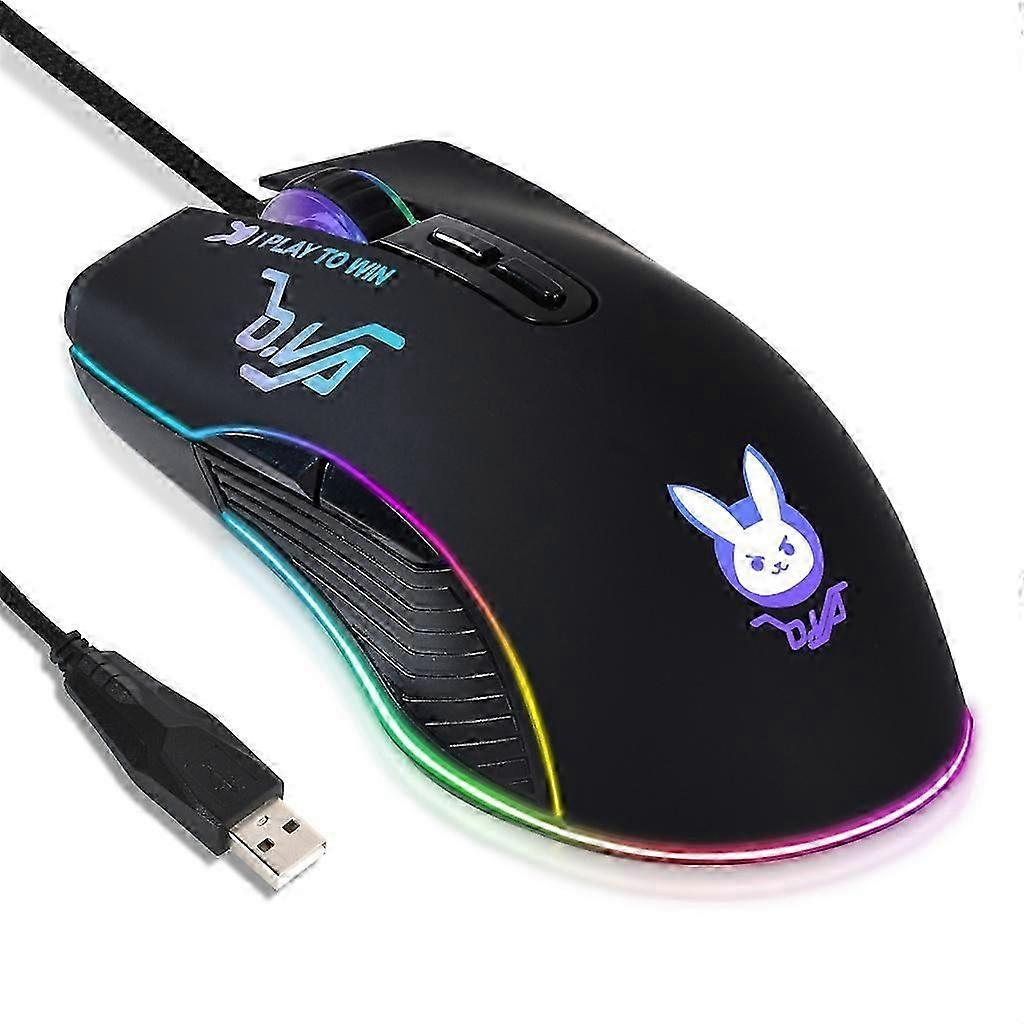 Gaming Mouse Rgb Backlight Adjustable 7200dpi Programmable Ergonomic Mouse