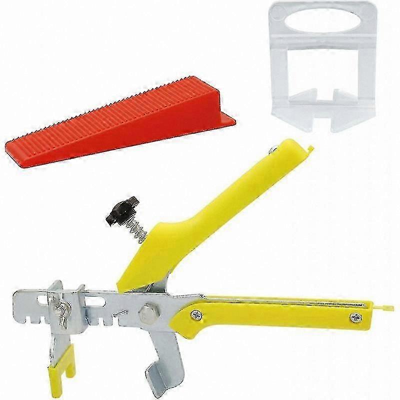 Tile Leveling Kit with 300 Spacers, 100 Wedges & Floor Clamp for Wall and Floor Installation Tools