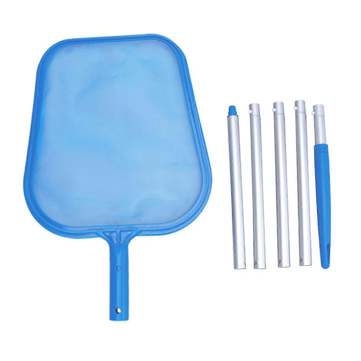 Pool Leaf Skimmer With Aluminium Pole Lightweight Removable Net For Pool Pond And Aquarium Easy Handling