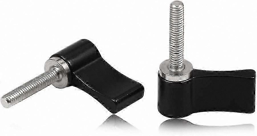 Black Aluminum Alloy Knobs, 2 Pack M4 20mm Male Thread Adjustable Screws with Rotating Design for DIY Projects
