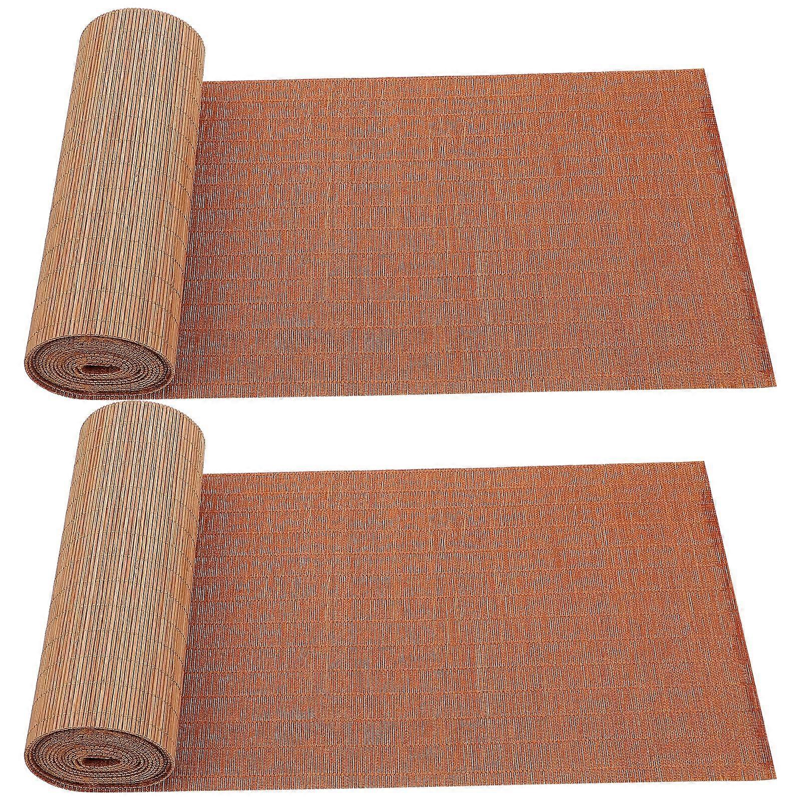 1pc Borderless Bamboo Tea Mat Table Placemat Tea Table Runner for Tea House