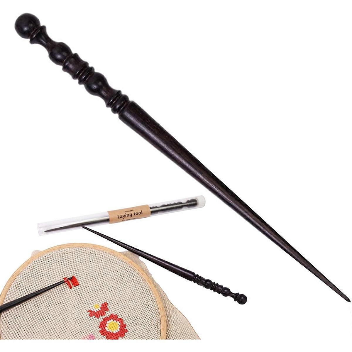 Laying Tool for Needlepoint Wooden Quilting Thread Guide Handheld Pressing for Studio Home Traveling