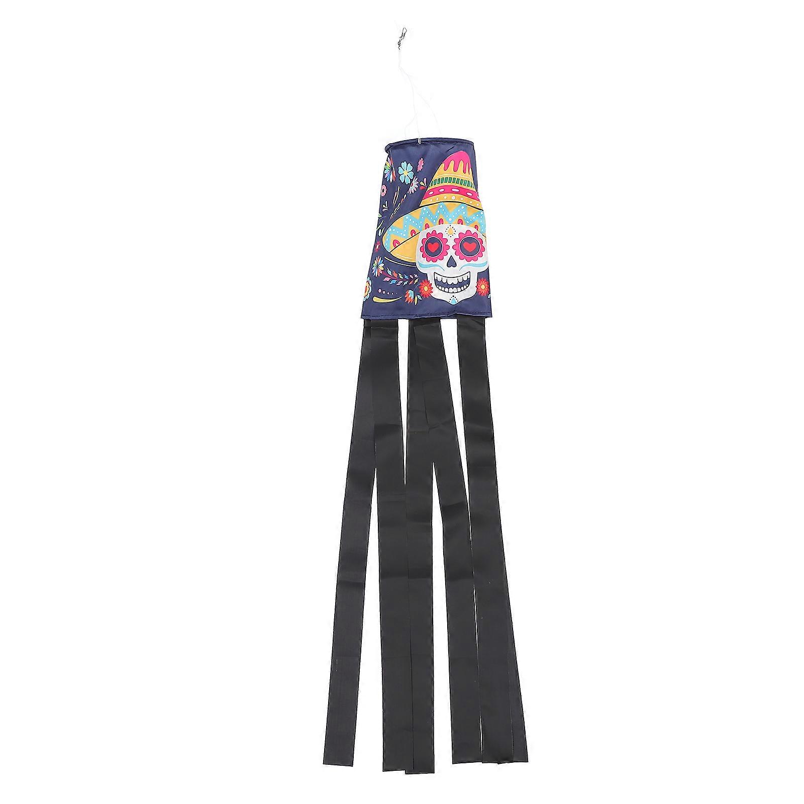 Creative Flag Prop Skull Shape Hanging Banner Pendant Multi Polyester Decoration 1Pcs