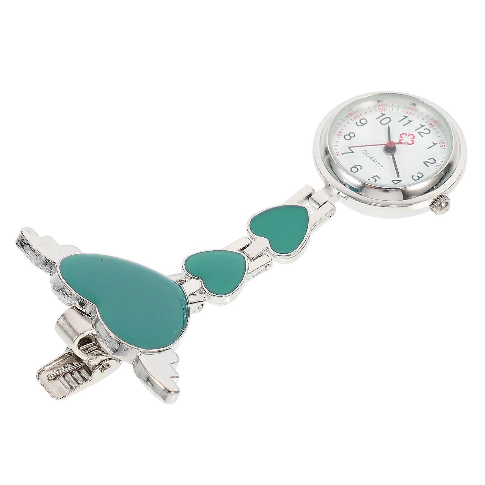 Creative Nurse Pocket Watch Hanging Time Checking Portable Metal Alloy Glass Green 1Set