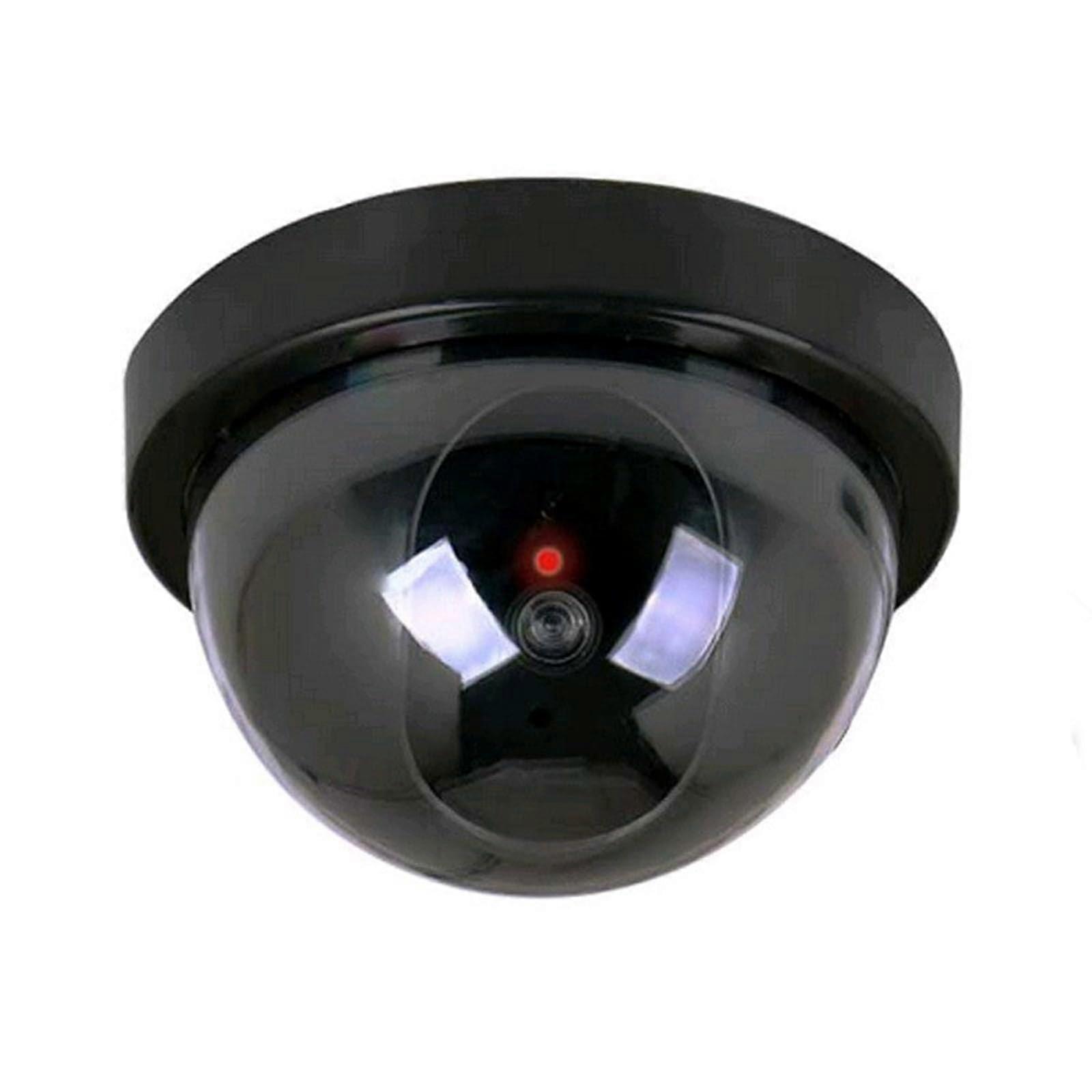 Battery Powered Fake Security Camera Simulation Dummy Surveillance With Flashing LED Light