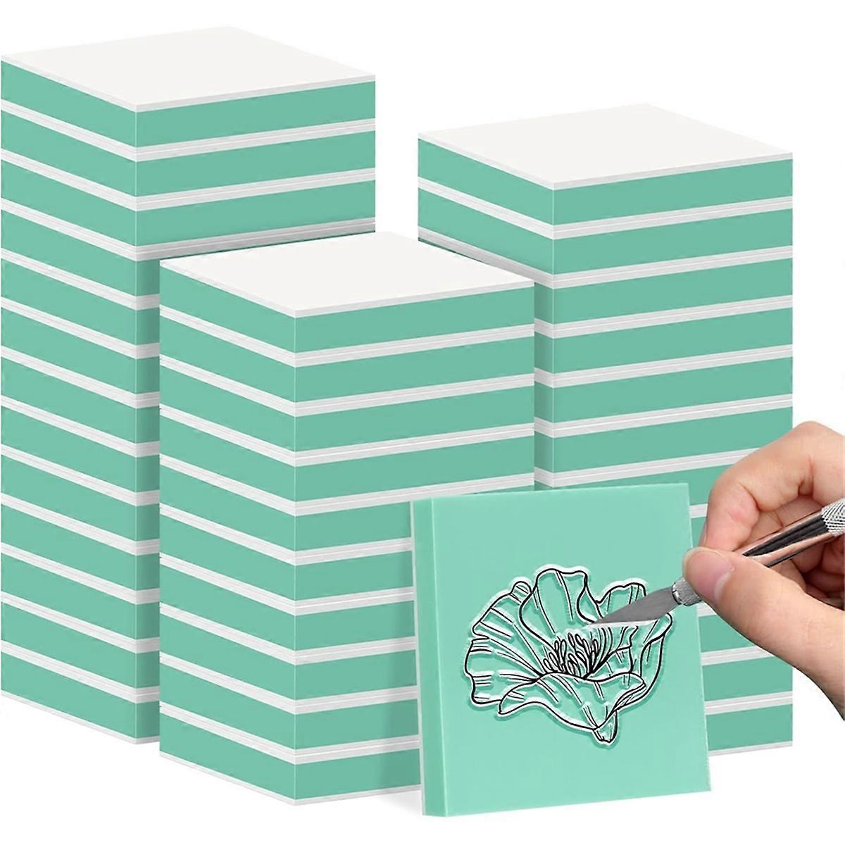 36 Pieces Rubber Carving Blocks Linoleum Blocks for Printing Stamp Carving Blocks, DIY Craft Stamp