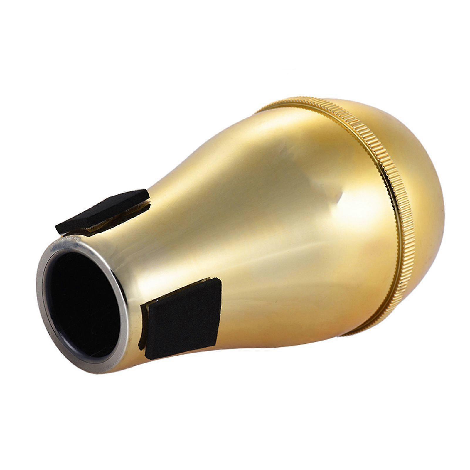 Lightweight Golden ABS Trombone Practice Mute 13.2x8x4.8cm