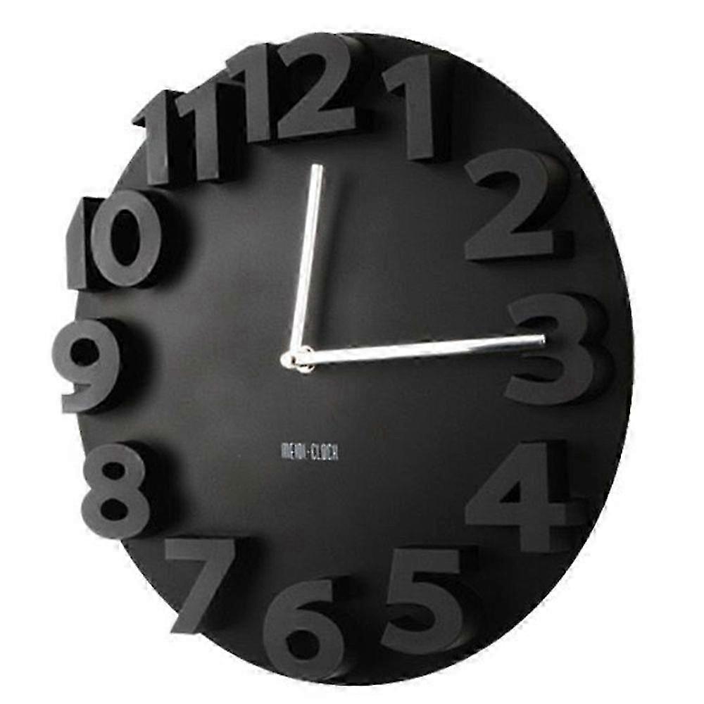 Creative Round Simple 3D Digital Wall Clock