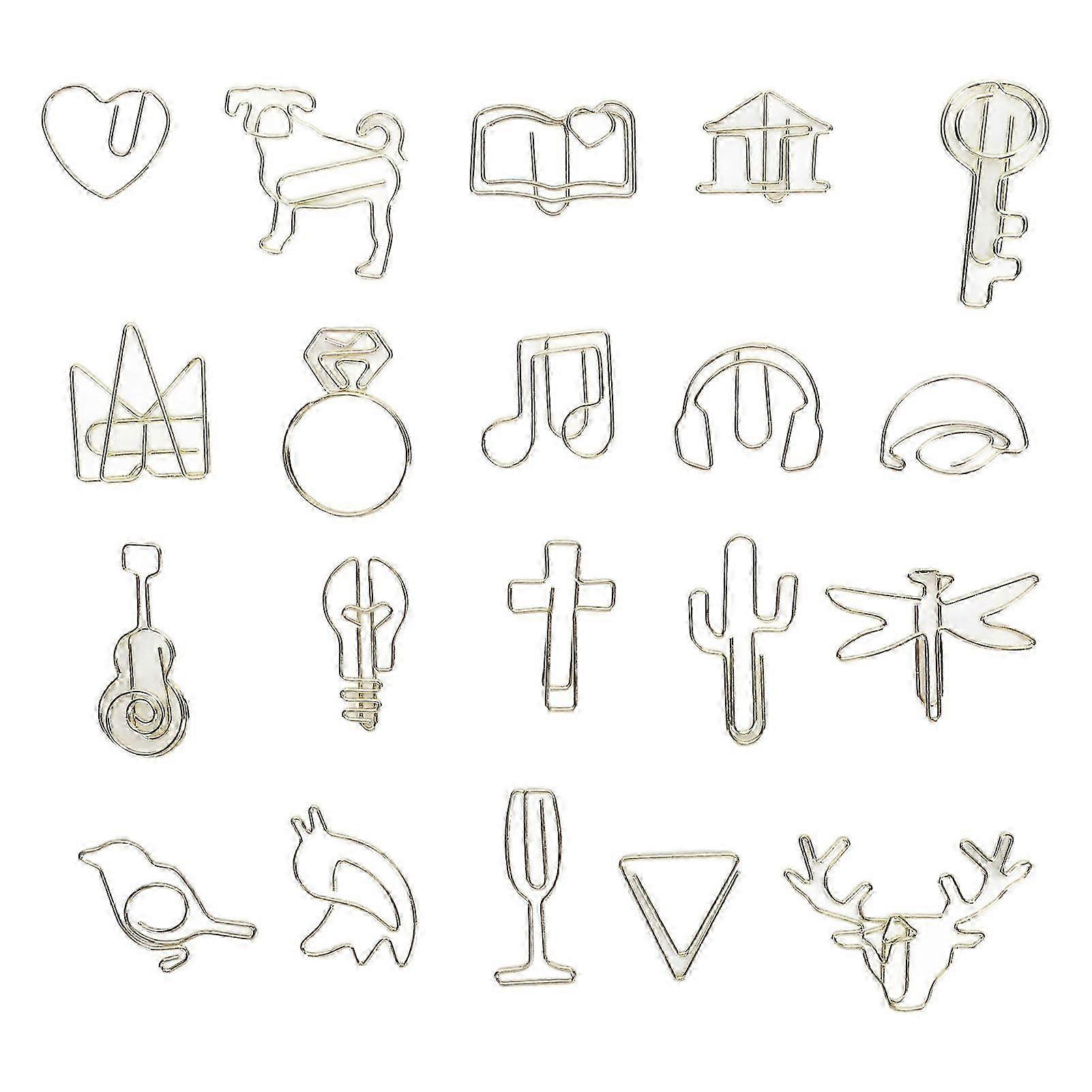 100pcs Paper Clip Gold Series Metal Electroplating Processing Rust ...