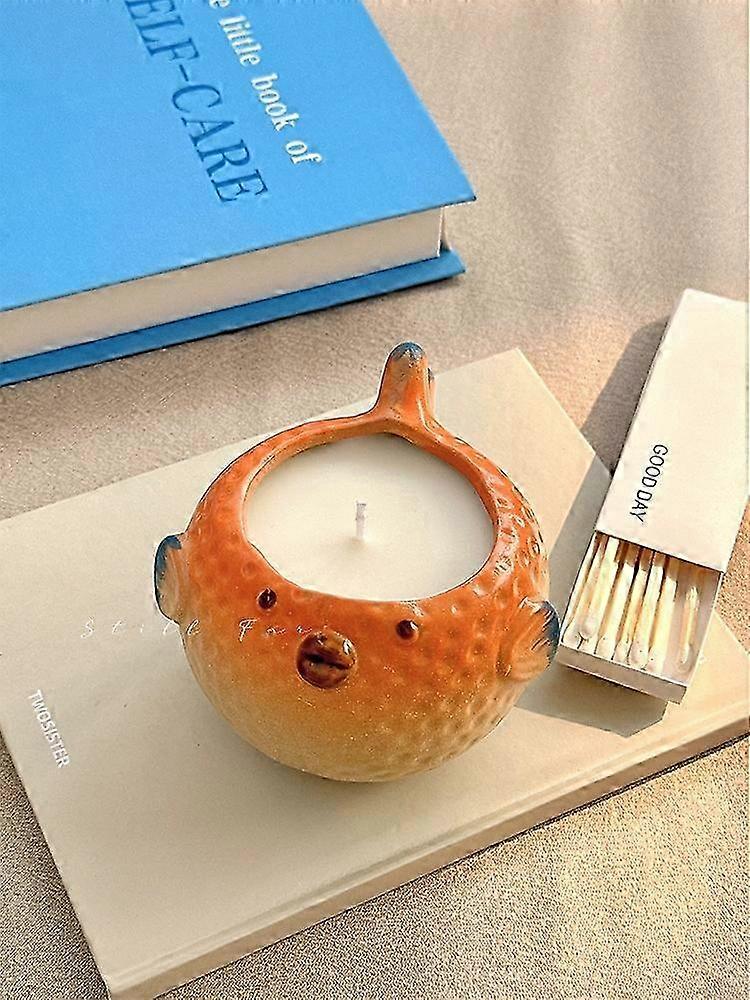 Puffer Fish Candle Aromatherapy Gift Set - Scented Candles Decor - ...