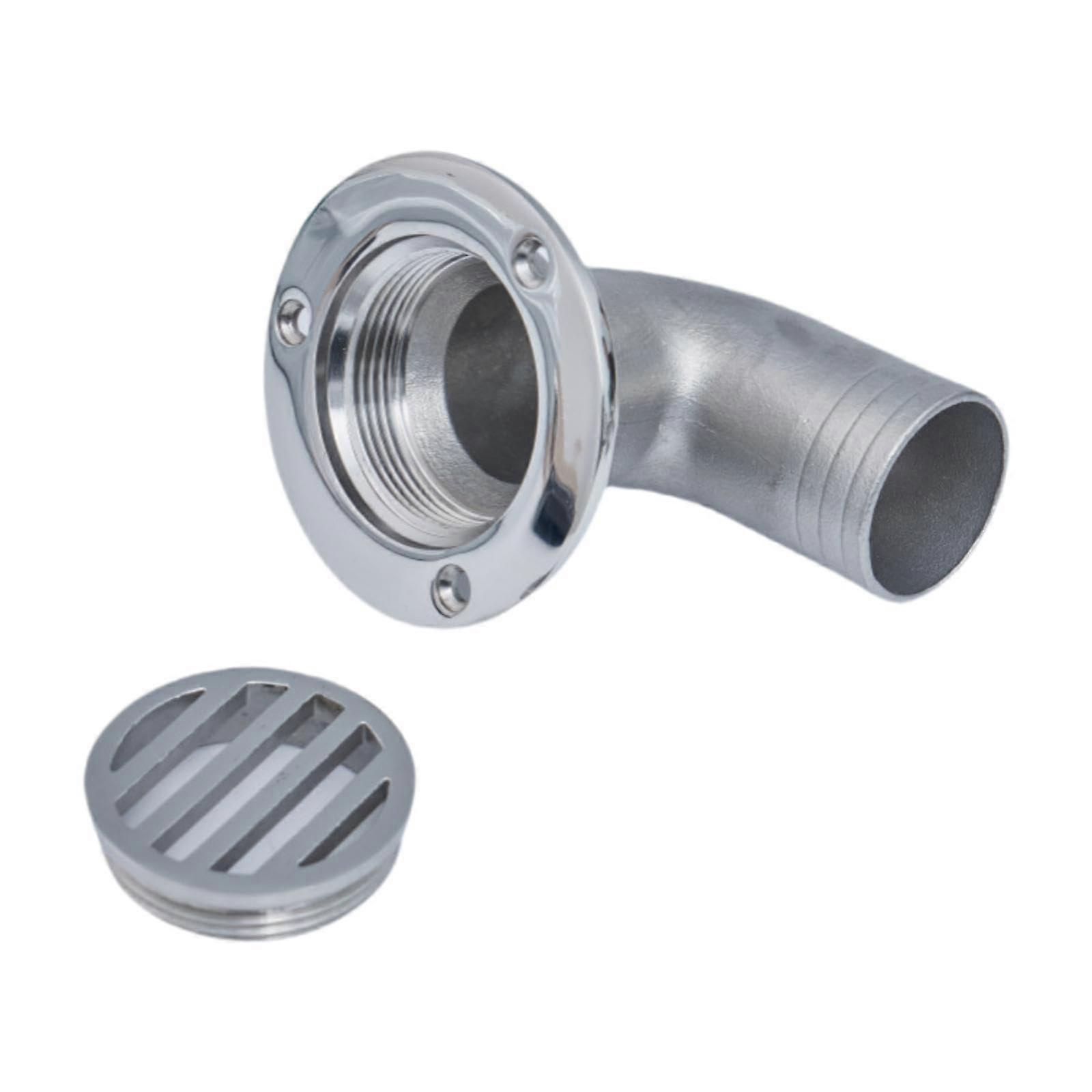 Stainless Steel Marine Deck Drain 32mm Diameter, Direct Replacement Floor Drain for Boats, Rustproof Scupper Accessory