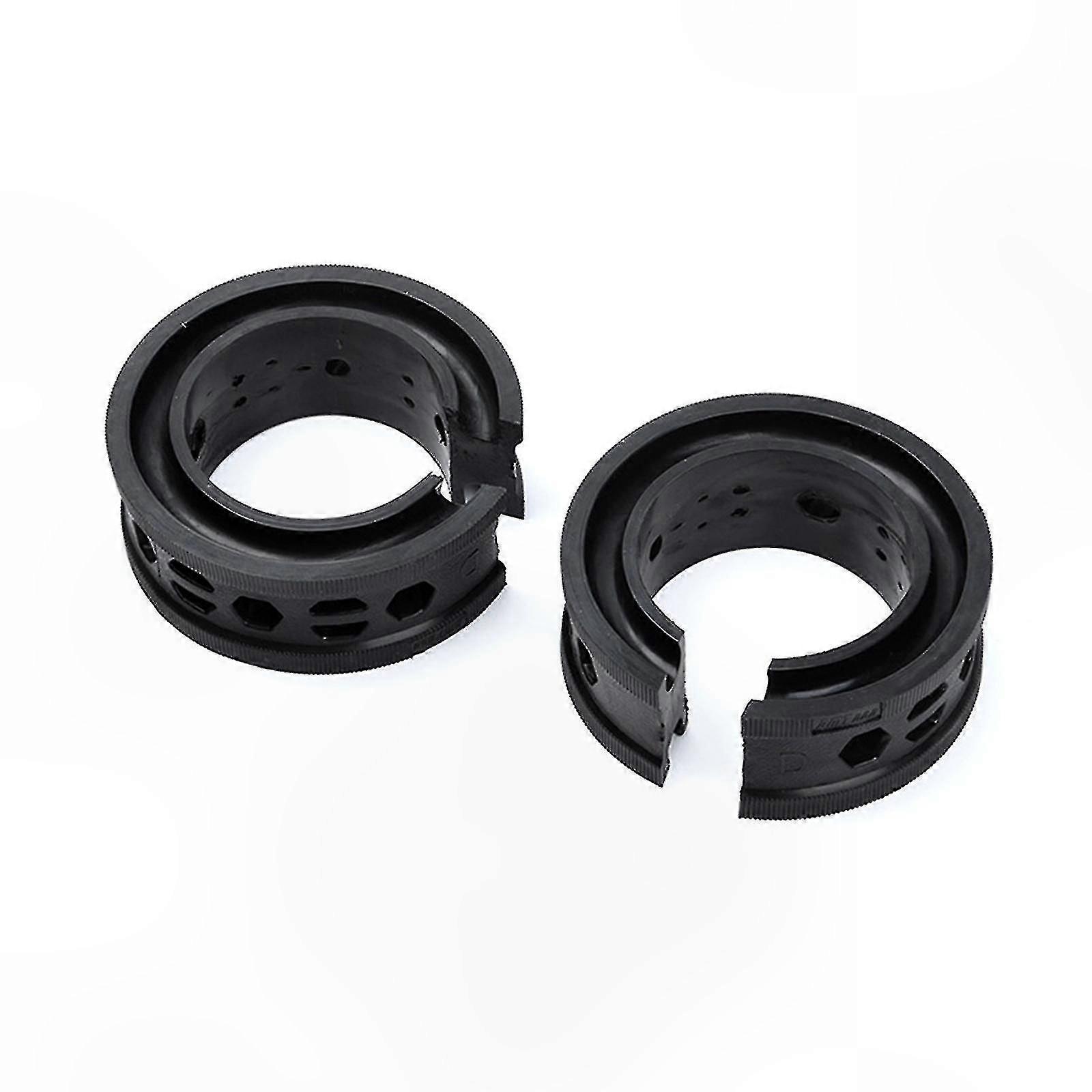 2-Pack Rubber Shock Absorber Spring Bumper Buffer for Vehicles - Black