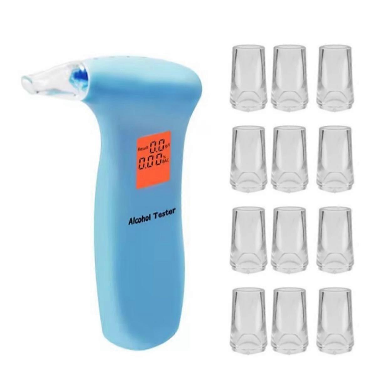 Alcohol Tester with 12 Mouthpieces Portable Drunk Driving Test Alcohol Monitor
